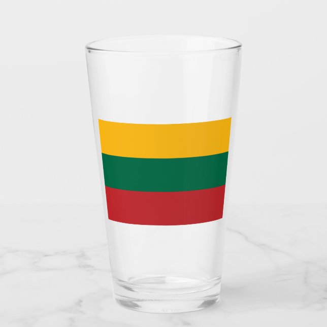 Lithuanian Flag Glass (Front)