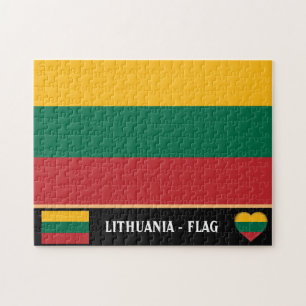 Lithuanian Flag & Lithuania country, holiday sport Jigsaw Puzzle