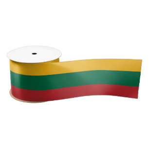 Lithuanian Flag & Lithuania, holiday / sports Satin Ribbon