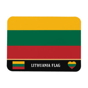 Lithuanian Flag & Lithuania travel, holiday /Sport Magnet