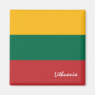 Lithuanian flag & Lithuania travel, holiday/sports Magnet