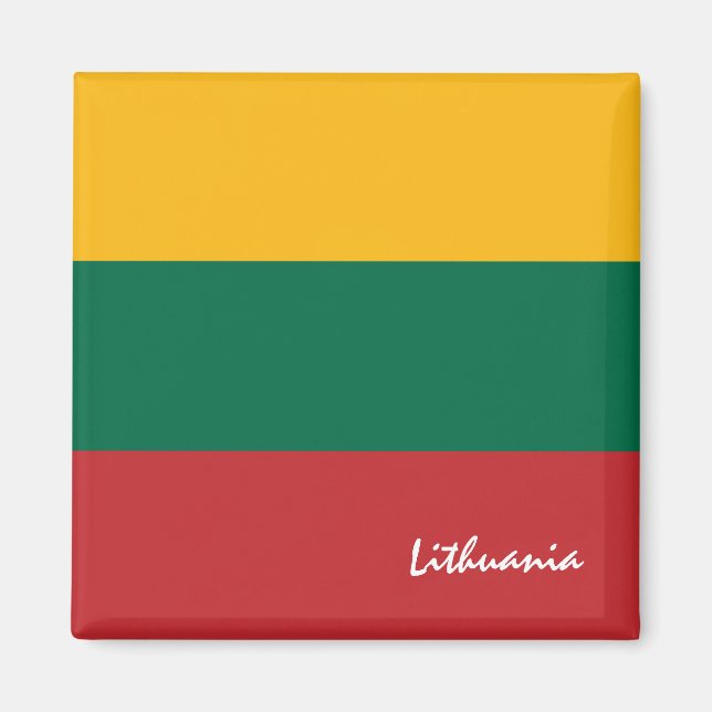 Lithuanian flag & Lithuania travel, holiday/sports Magnet (Front)