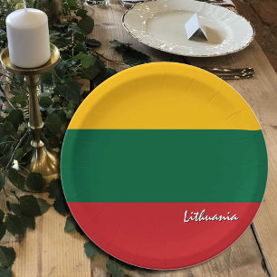 Lithuanian Flag plates, party, sports, Lithuania Paper Plate