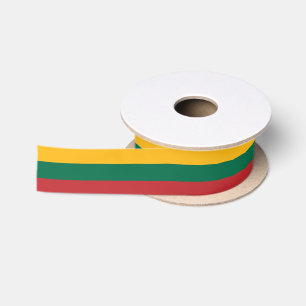 Lithuanian Flag Ribbon, Lithuania holiday /sports Satin Ribbon