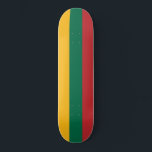 Lithuanian Flag Skateboard<br><div class="desc">This design features the national flag of Lithuania, which is a country in the Baltic region of Europe. The country is situated along the southeastern shore of the Baltic Sea, to the southeast of Sweden and Denmark. Lithuania is bordered by Latvia to the north, Belarus to the east and south,...</div>