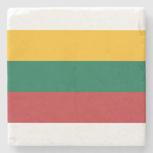 Lithuanian Flag Stone Coaster