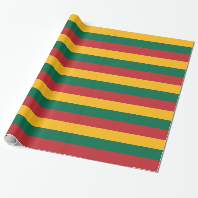 Lithuanian flag wrapping paper (Unrolled)
