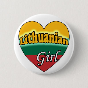 Lithuanian Girl 6 Cm Round Badge