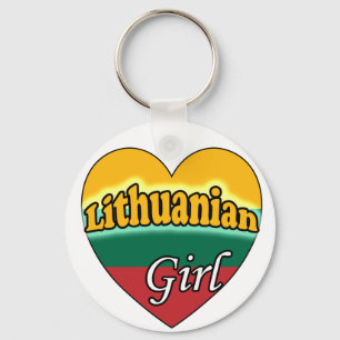Lithuanian Girl Key Ring