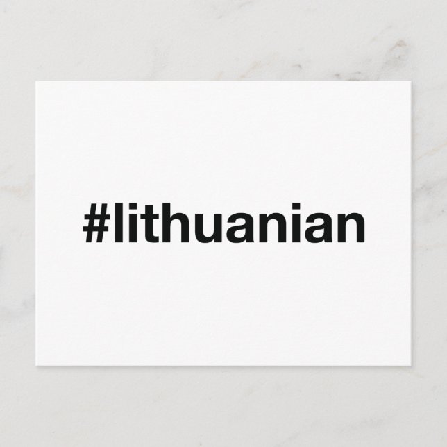 LITHUANIAN Hashtag Postcard (Front)