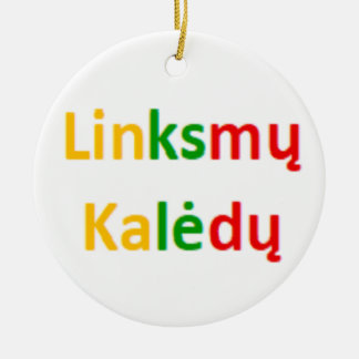 lithuanian linkmy kaledy ceramic tree decoration