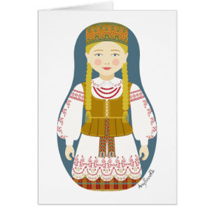 Lithuanian Matryoshka Card