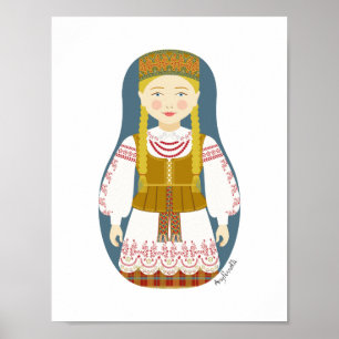 Lithuanian Matryoshka Poster