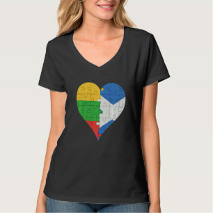 Lithuanian Scottish Flag Heart T-Shirt