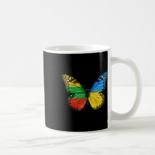 Lithuanian Ukrainian Flag Butterfly Lithuania Ukra Coffee Mug