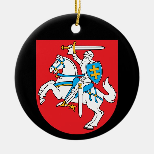Lithuanian Vytis Christmas Tree Ornament (Front)