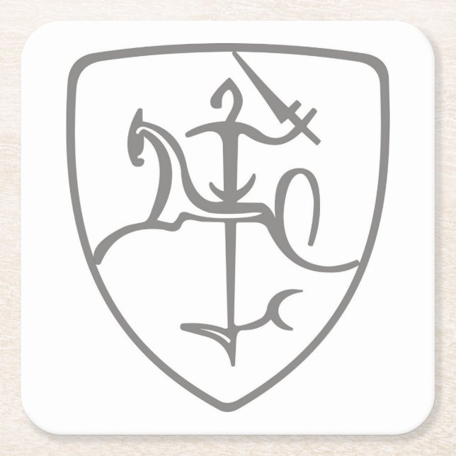 Lithuanian Vytis Coaster Set (Front)