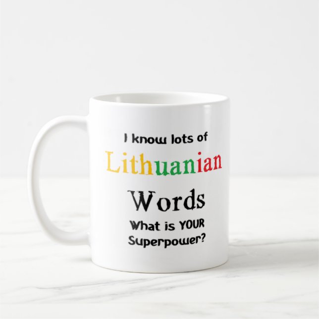 lithuanian words coffee mug (Left)