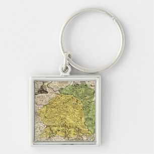 LithuaniaPanoramic MapLithuania Key Ring