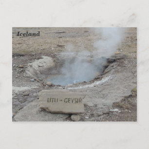 Litli Geyser, Iceland. Postcard