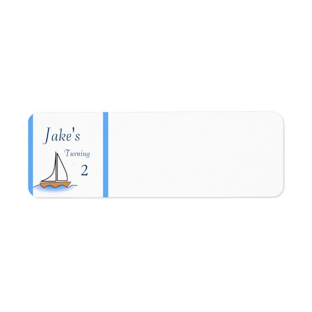 Litte Sailboat Nautical Birthday (Front)