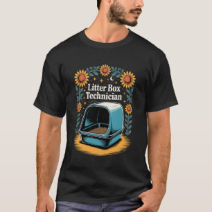 Litter Box Technician Cat Lover Funny Cat 2 T-Shirt
