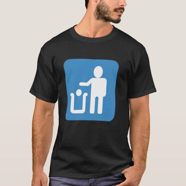 Litter in Bin Sign T-Shirt (Front)