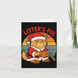 Litter’s Full Cat Christmas Costume Tired Litter’s Card