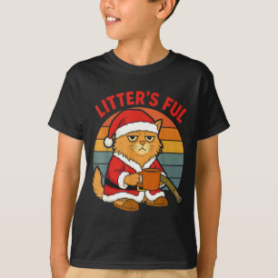 Litter’s Full Cat Christmas Costume Tired Litter’s T-Shirt