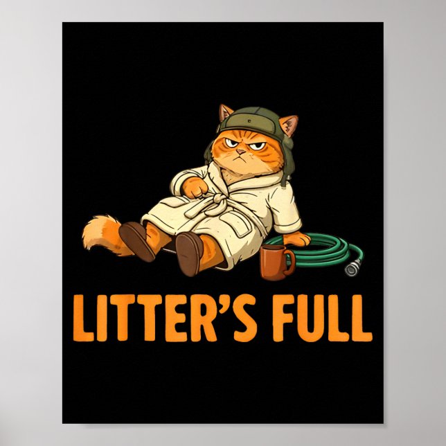 Litter’s Full Cat Parody Tee Christmas Vacation  Poster (Front)