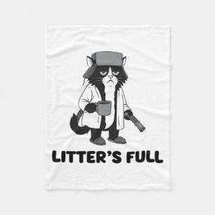 Litter’s Full Funny Cat Christmas Humor Quote Long Fleece Blanket