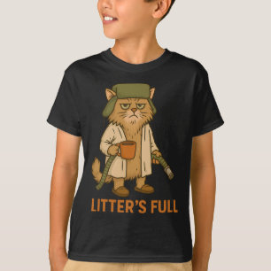 Litter’s Full Funny Cat Christmas Humor Quote  T-Shirt