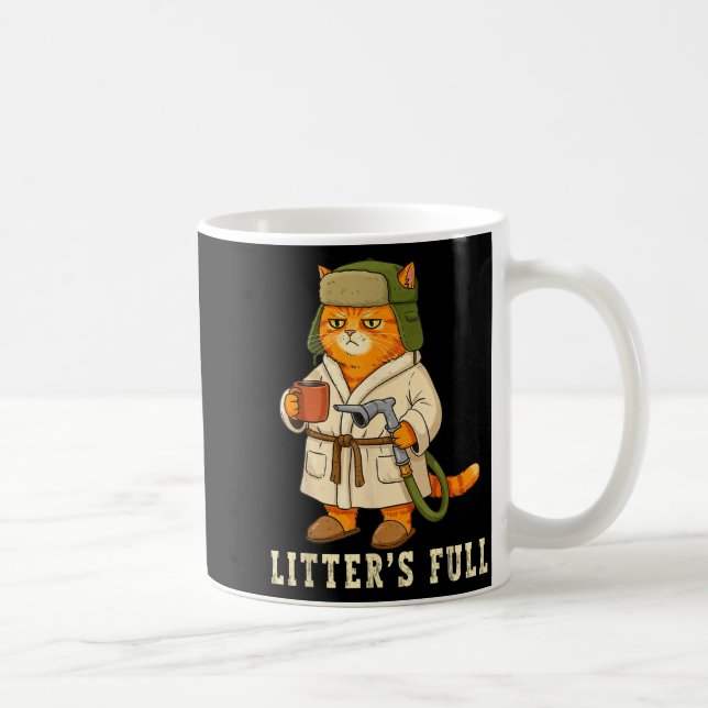 Litter’s Full Funny Cat Christmas Mpy For Cat Love Coffee Mug (Right)
