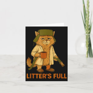 Litter’s Full Funny Cat Lovers Christmas For Men W Card
