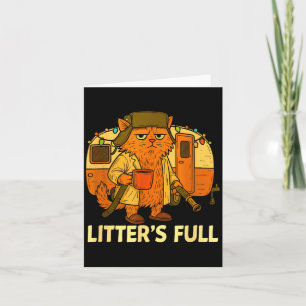 Litter’s Full Funny Cat Lovers Christmas For Men W Card