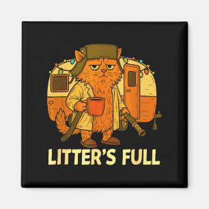 Litter’s Full Funny Cat Lovers Christmas For Men W Magnet