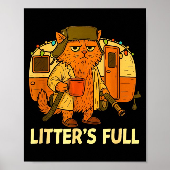 Litter’s Full Funny Cat Lovers Christmas For Men W Poster (Front)