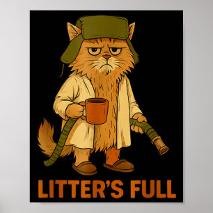 Litter’s Full Funny Cat Lovers Christmas For Men W Poster