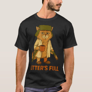 Litter’s Full Funny Cat Lovers Christmas For Men W T-Shirt