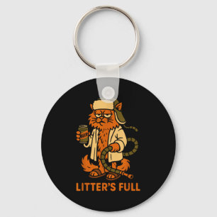 Litter’s Full Funny Cat Lovers Christmas Xmas  Key Ring