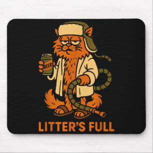 Litter’s Full Funny Cat Lovers Christmas Xmas  Mouse Mat