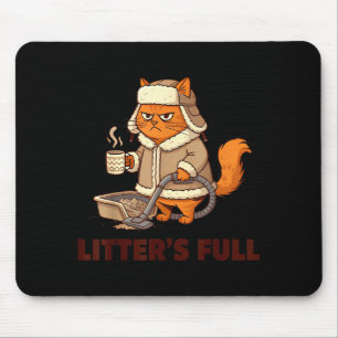 Litter’s Full Funny Cat Lovers Christmas Xmas  Mouse Mat
