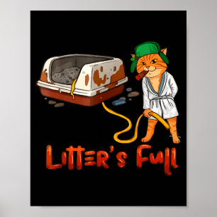 Litter’s Full Funny Cat Lovers Christmas Xmas Mpy Poster