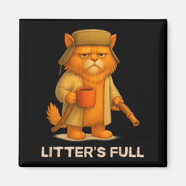 Litter’s Full Funny Cat Parody Lovers Christmas Xm Magnet (Front)