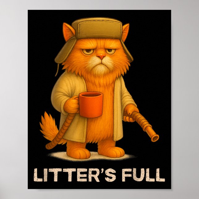 Litter’s Full Funny Cat Parody Lovers Christmas Xm Poster (Front)