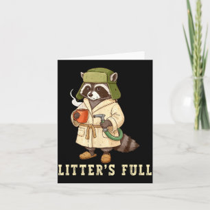 Litter’s Full Funny Raccoon Christmas Mpy Raccoon  Card