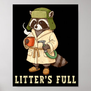 Litter’s Full Funny Raccoon Christmas Mpy Raccoon Poster
