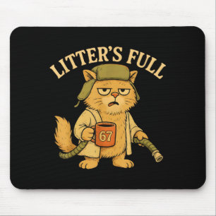 Litter’s Full Funny Six Seven 67 Meme Cat Lovers C Mouse Mat