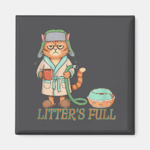 Litters Full Funny Cat Lovers Christmas Funny Gift Magnet