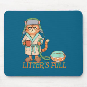 Litters Full Funny Cat Lovers Christmas Funny Gift Mouse Mat